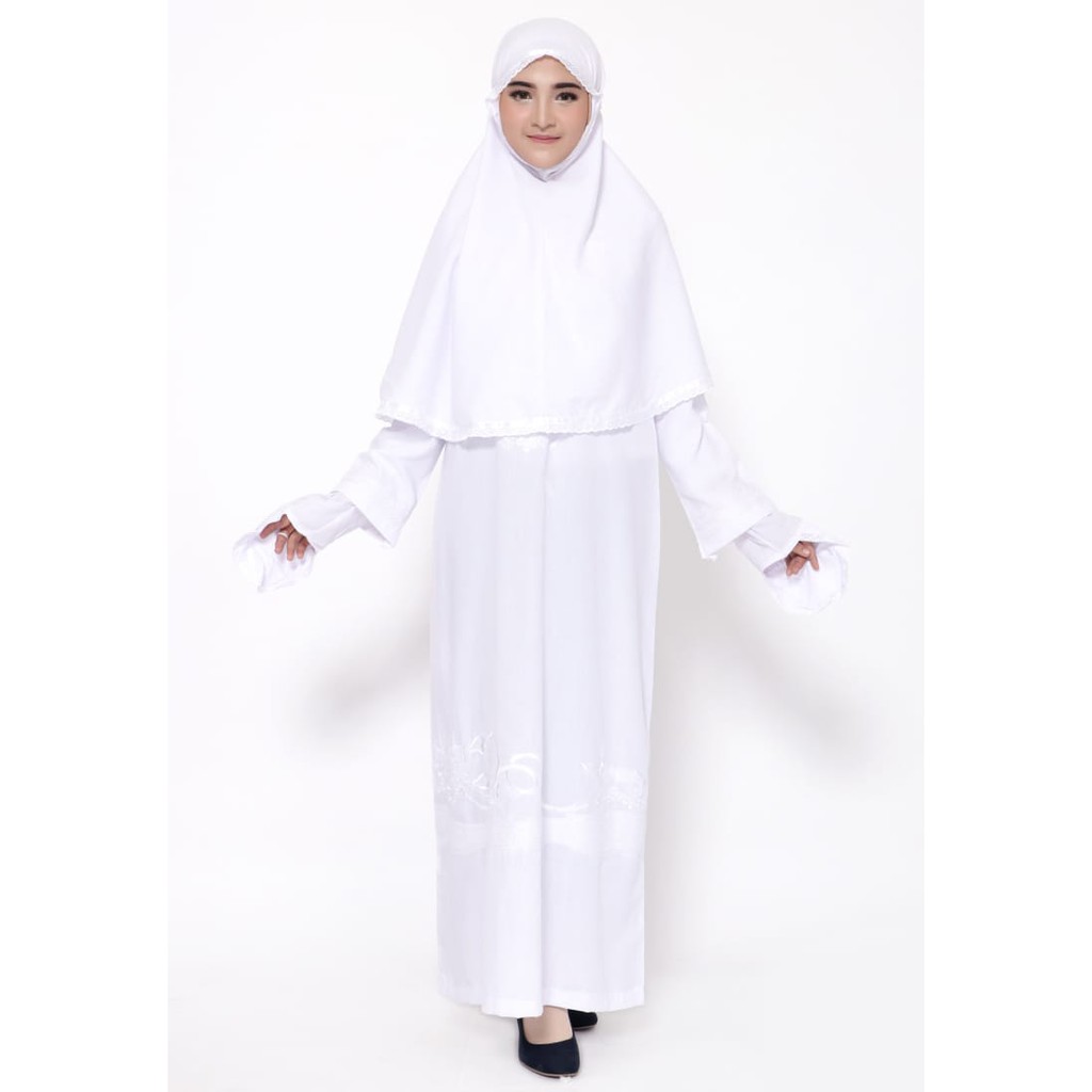 Model baju gamis putih lebaran model pakaian model baju muslim . Baju Ihrom Wanita Lengkap Gamis Ihram Perlengkapan Haji Dan Umroh Gamis Putih Shopee Indonesia