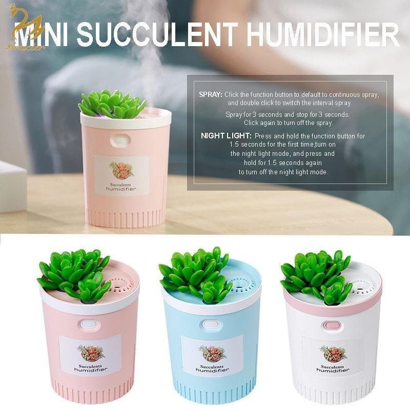 Arrives by mon, nov 29 buy egmy mini immortal succulent potted plant humidifier usb office bedroom desktop at walmart.com. Humidifier Kaptus 350ml Humidifier Diffuser Mini Succulent Bentuk Pot Aroma Terapi 350ml Shopee Indonesia