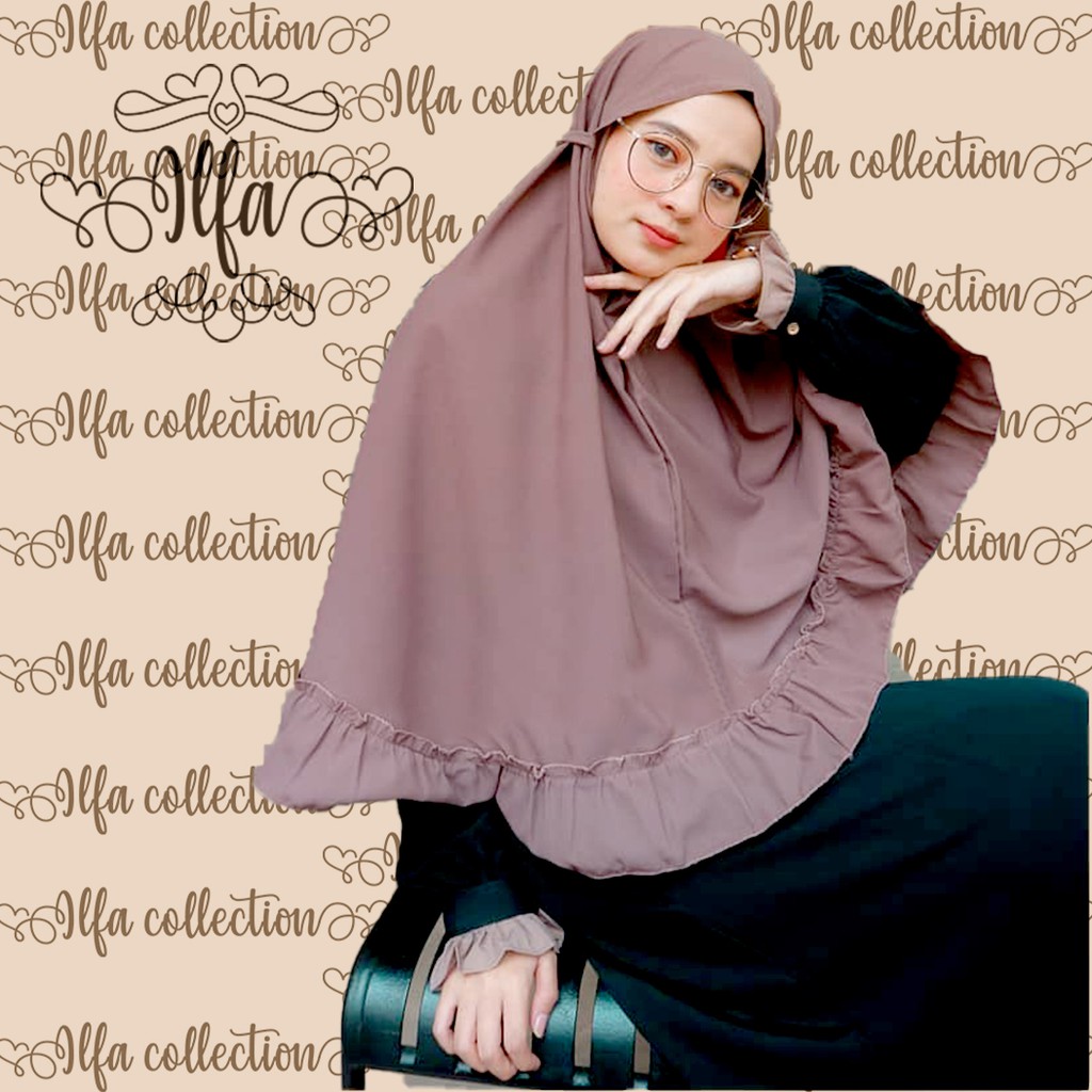 Jilbab khimar syari murah bahan sifon ceruti terbaru dijual grosir. Khimar Najwa Bergo Non Pet Rempel Tali Wolfis Premium Tebal Shopee Indonesia