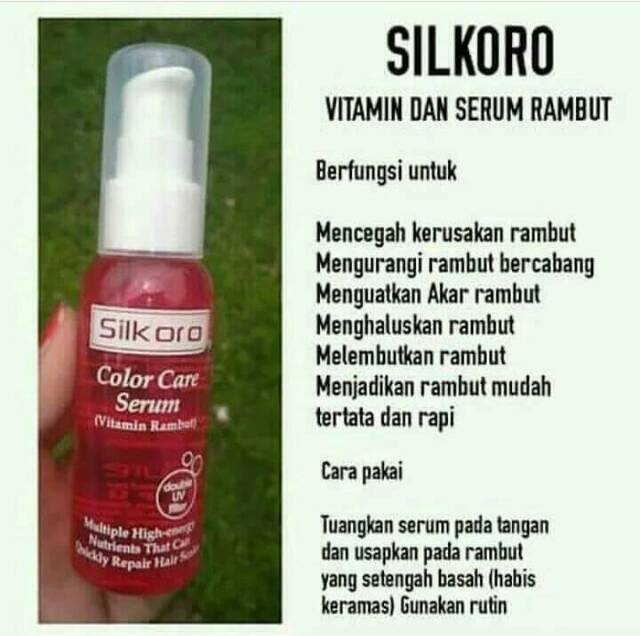 Gunakan setelah keramas dalam keadaan rambut lembab yang telah dikeringkan dengan handuk; Silkoro Serum Rambut Shopee Indonesia