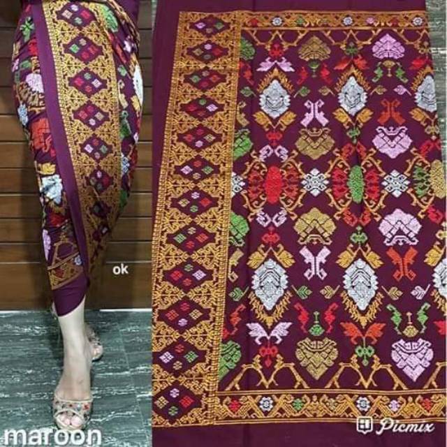 Jual kamen songket bordir bali Indonesia|Shopee Indonesia