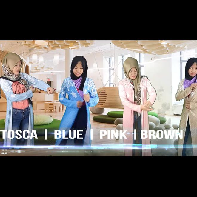 Gambar Busana Cardigan Panjang Wrn Biru Muda . Long Cardigan Wanita Kaos Jersey Bunga Stylish Video Biru Muda Outwear Muslim Shopee Indonesia