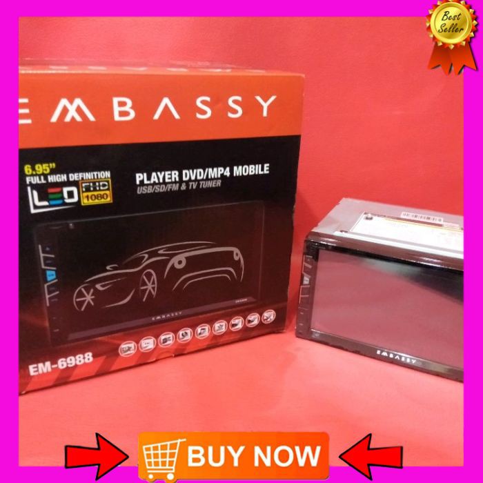 Head unit dhd 9818 layak dipertimbangkan bagi pemilik mobil yang menginginkan perangkat hiburan yang lebih baik dalam kendaraan karena . Head Unit Double Din Embassy Em 6988 Model Tombol Millorink And Supotmp4 Audio Mobil Shopee Indonesia