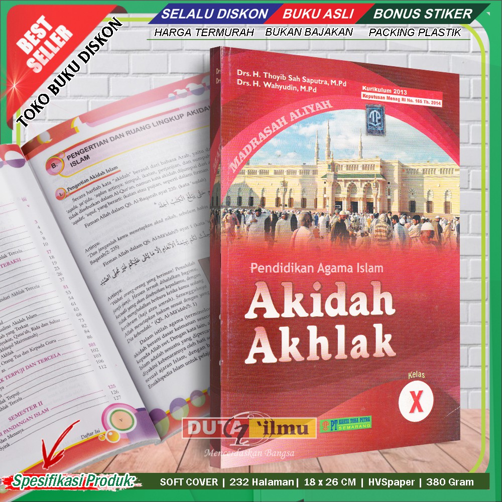 Materi dan latihan soal sehingga akan memudahkan untuk dipahami. Akidah Akhlak 10 Buku Pelajaran Aqidah Akhlaq Sma Ma Kelas X Shopee Indonesia