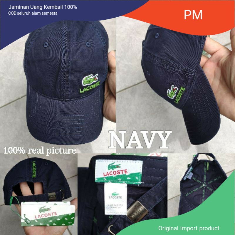Pada semua produk mulai kaos polo, sepatu, atau topi memiliki logo yang dibordir dengan sempurna. Jual Topi Baseball Lacoste Logo Samping Snapback Import Cewek Cowok Indonesia Shopee Indonesia