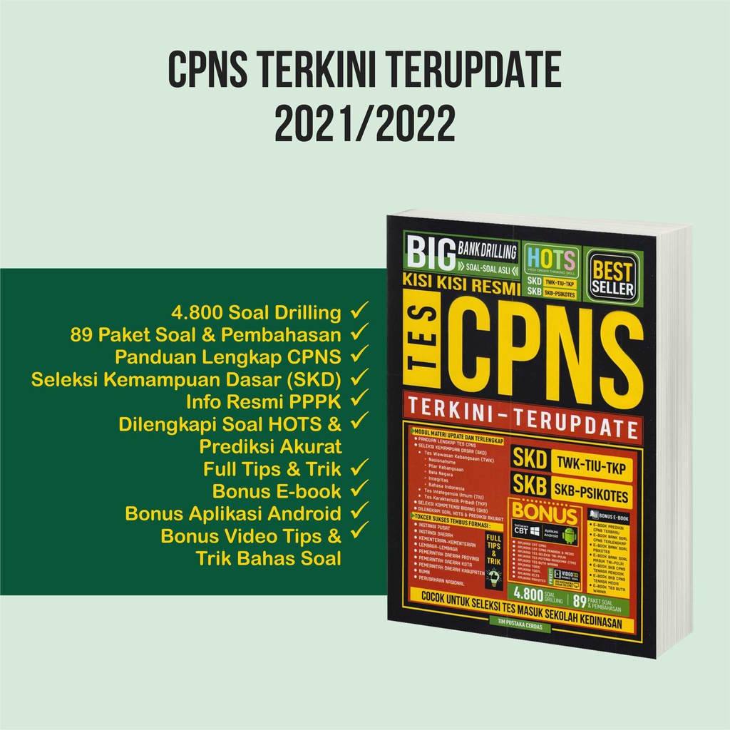 Silahkan pelajari kisi kisi dan latihan soal cat cpns 2019/2020 dan pembahasan. Buku Cpns 2021 Buku Tes Cpns Untuk Umum Big Bank Drilling Kisi Kisi Resmi Hots Terkini Terupdate Shopee Indonesia