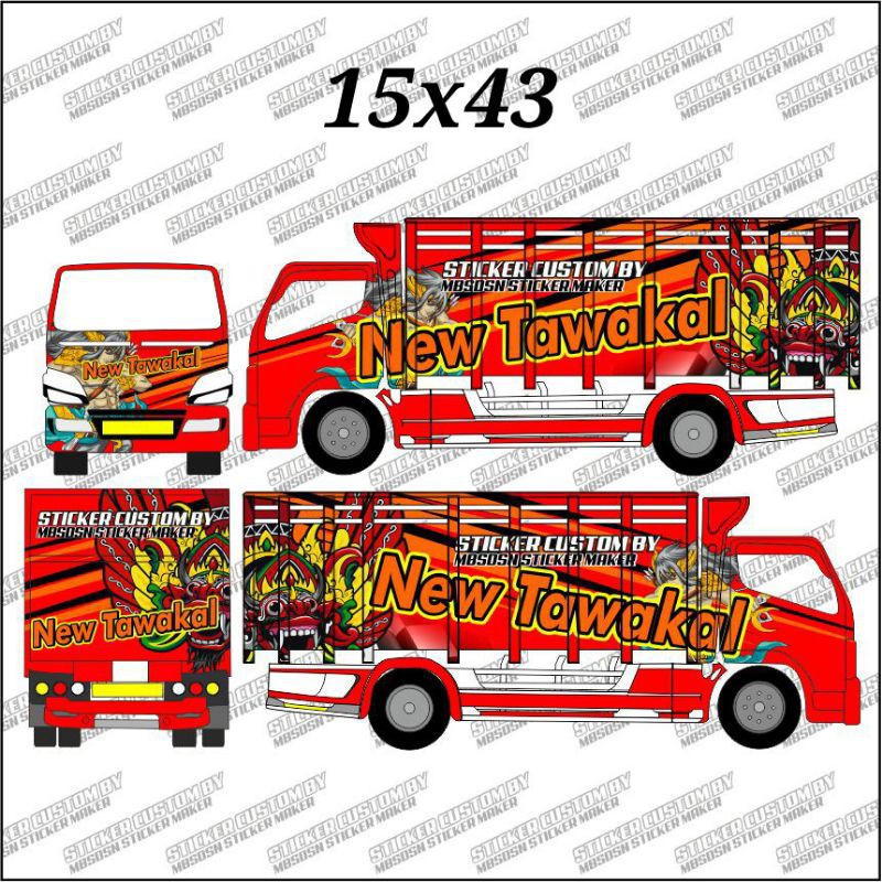 Miniatur truk kardus towing mengangkut mobil polisi. Stiker Miniatur Truk Full Pola Printing Bebas Desain Shopee Indonesia