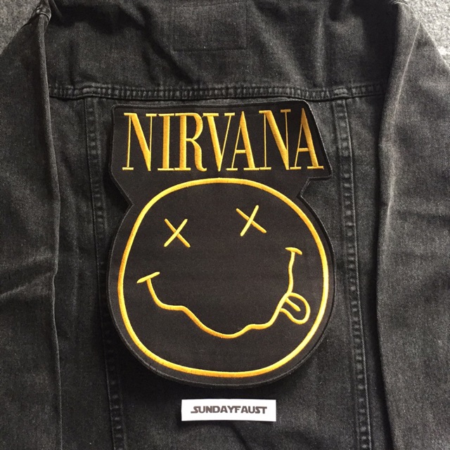 Patch/Emblem bordir jahit Big Size/ Back Patch Nirvana | Shopee Indonesia