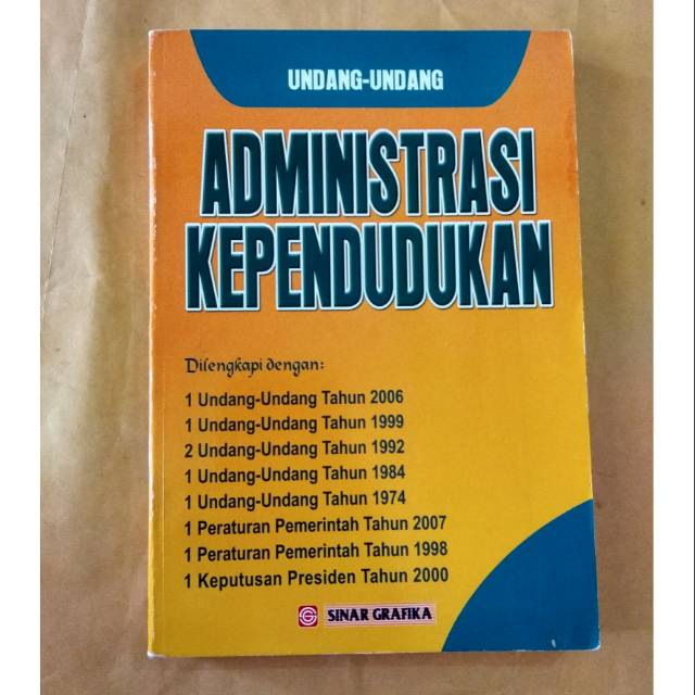 Jual Undang-undang Administrasi Kependudukan. Indonesia|Shopee Indonesia