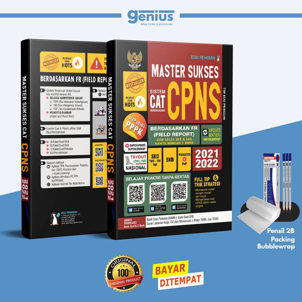 Simak daftar lokasi tes skd cpns 2021 serta pembagian sesinya ini. Cat Cpns 2021 2022 Master Sukses Free Bubblewrap Shopee Indonesia