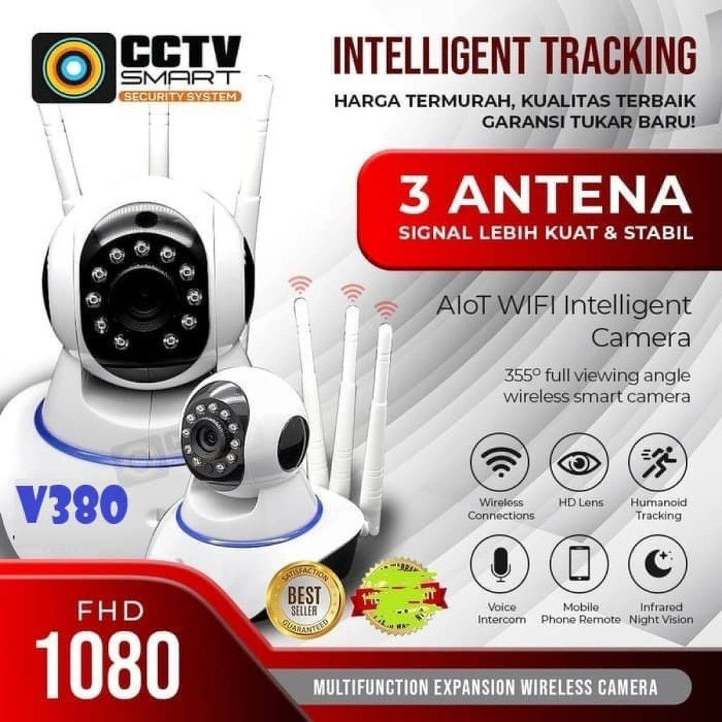 Karena ada cctv yang menggunakan uniteruptible power supply) atau yang disingkat dengan ups sebagai sumber dayanya juga. Jual Ip Camera Cctv Wireless Wifi 3 Antena V380 Ip Cam V380 Cctv Bluetooth Indonesia Shopee Indonesia