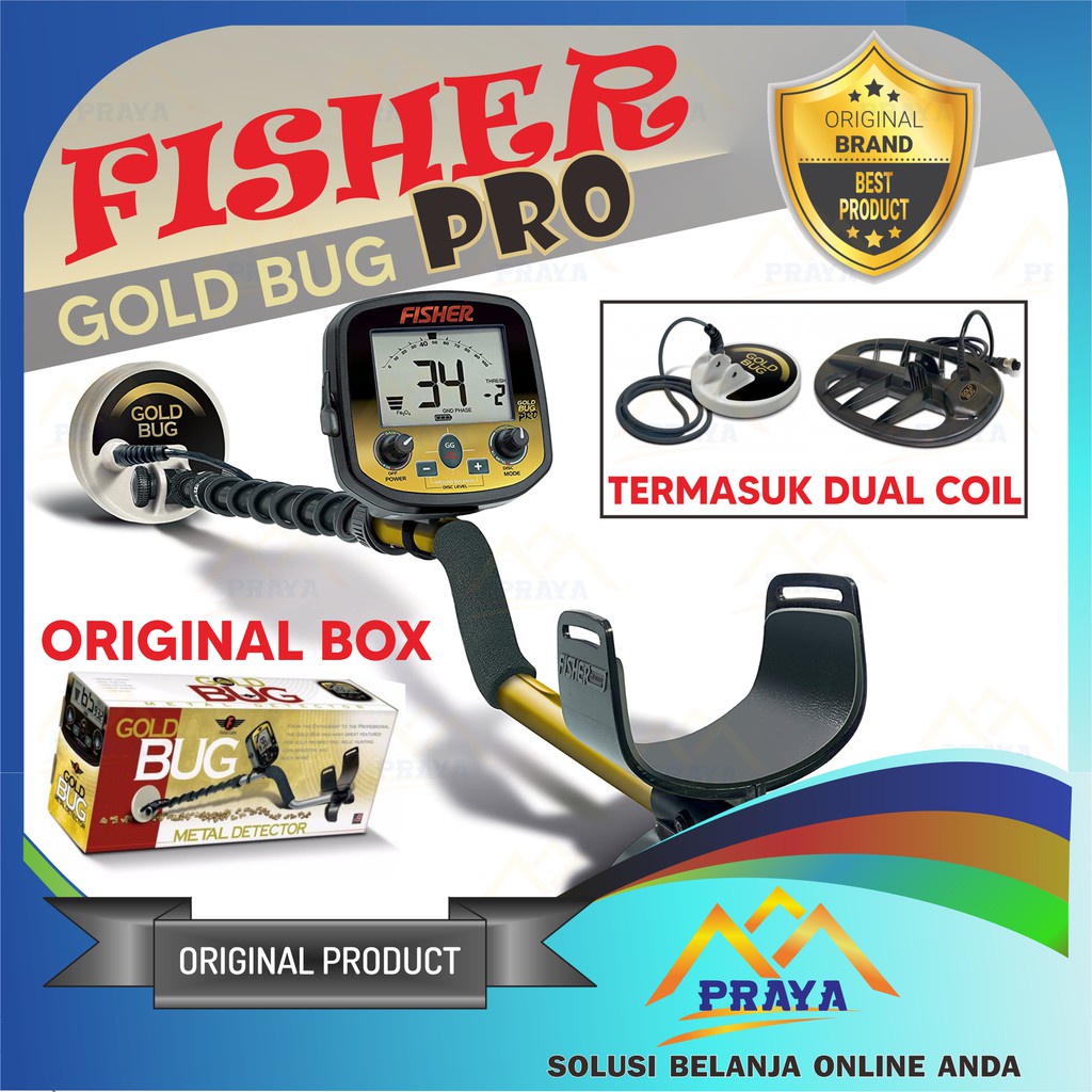 Jual NEW Professional Fisher Gold Bug Pro Digital Multifungsi Detector  dengan Presisi Tinggi Metal Indonesia|Shopee Indonesia