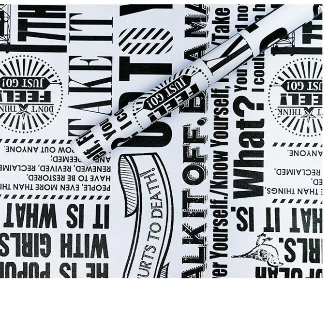 Jual Baru [Dbest] Wallpaper Sticker Retro Putih White 680 682 Monochrome Minimalis Motif Koran Tulisan, Q Indonesia|Shopee Indonesia 678_X_678_jpg