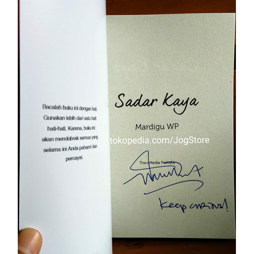 Buku Sadar Kaya Mardigu WP tandatangan penulis Diskon | Shopee Indonesia