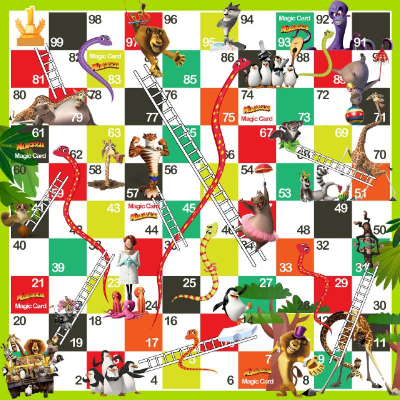 Ular tangga jumbo uk 2x2 m / aktivitas board | Shopee Indonesia