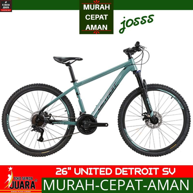 23/01/2021 · 🔥 sepeda gunung mtb united detroit sv 27.5 inch alloy, fork suspension, mechanichal disc brake, 21 speed🔥🔥limited edition🔥elamat datang di account youtub. Sepeda Mtb United Detroit Sv 26 Inch Shopee Indonesia
