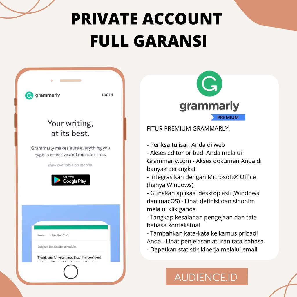It costs $29.95 per month if you . Jual Grammarly Premium Private Account Personal Indonesia Shopee Indonesia