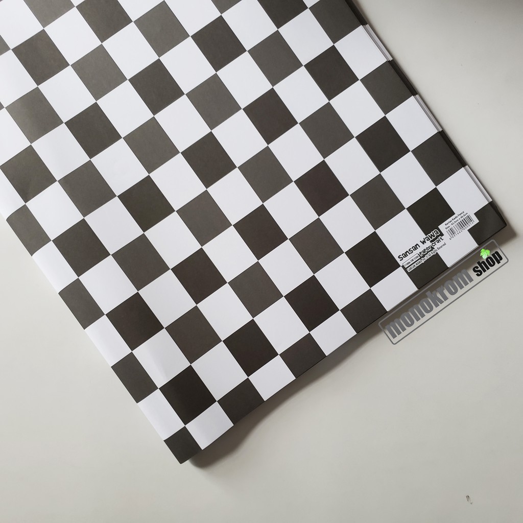 In these page, we also have number of images available. Kertas Kado Sansan Wawa Motif Kotak Catur Besar Hitam Putih Black White Wrapping Paper Craft Shopee Indonesia