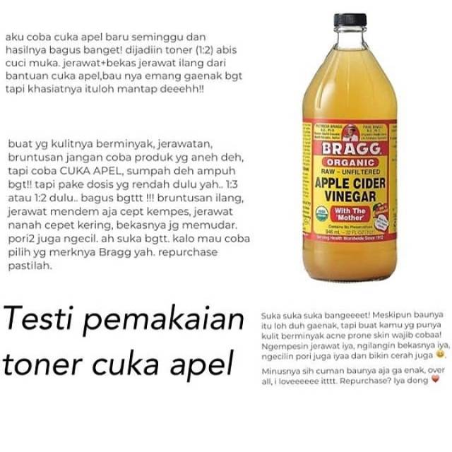 Kandungan asam suksinat pada cuka apel . Jual Toner Cuka Apel Bragg 100 Ml Indonesia Shopee Indonesia