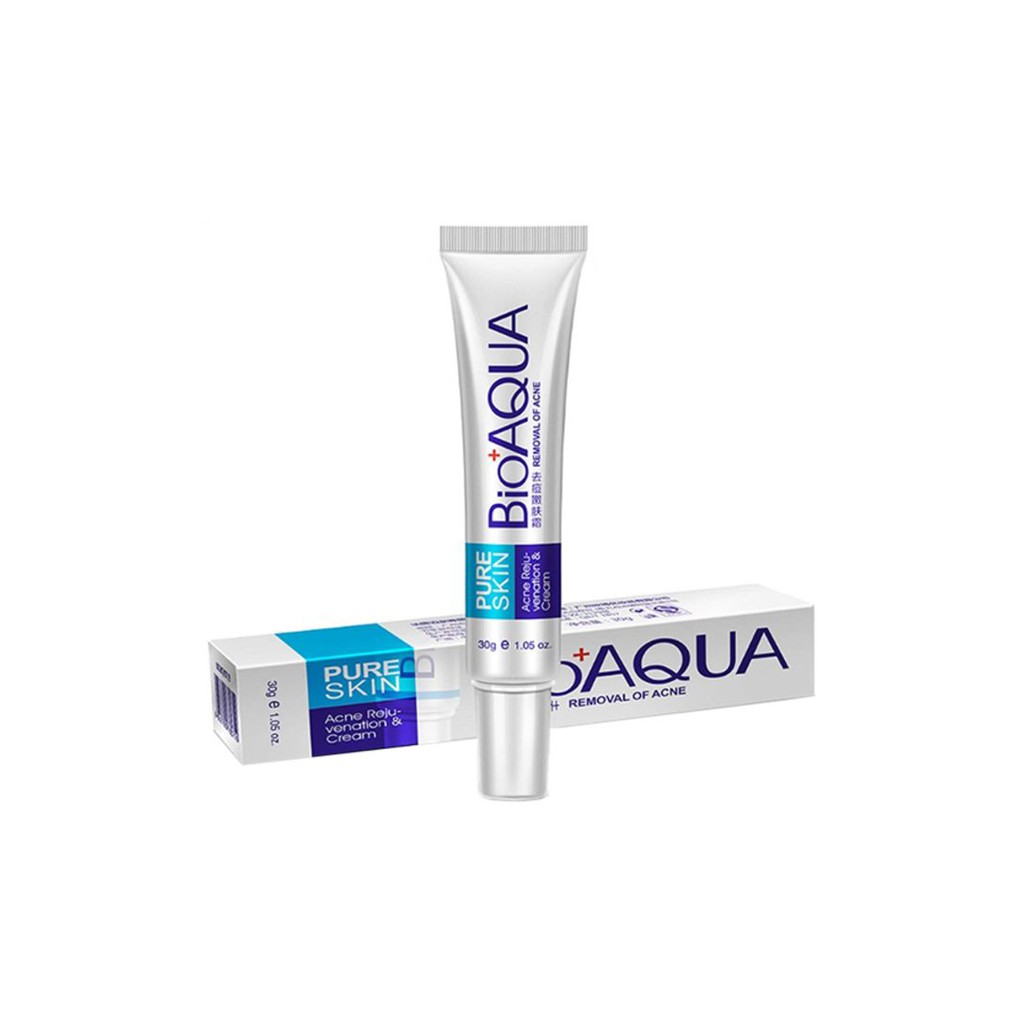 Rp87,5rb · aura mart ; Jual Bioaqua Pure Skin Anti Acne Cream Penghilang Bekas Jerawat Flek Noda Hitam Komedo Oil Control Indonesia Shopee Indonesia
