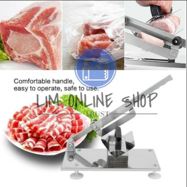 Meat Slicer Alat Pengiris Pemotong Daging Tipis Stainless Steel Beef BBQ  Shabu | Shopee Indonesia