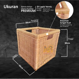 Karena aku ingin seiring dan bukan digiring. Keranjang Wadah Kotak Bulat Gentong Box Rotan Eceng Gondok