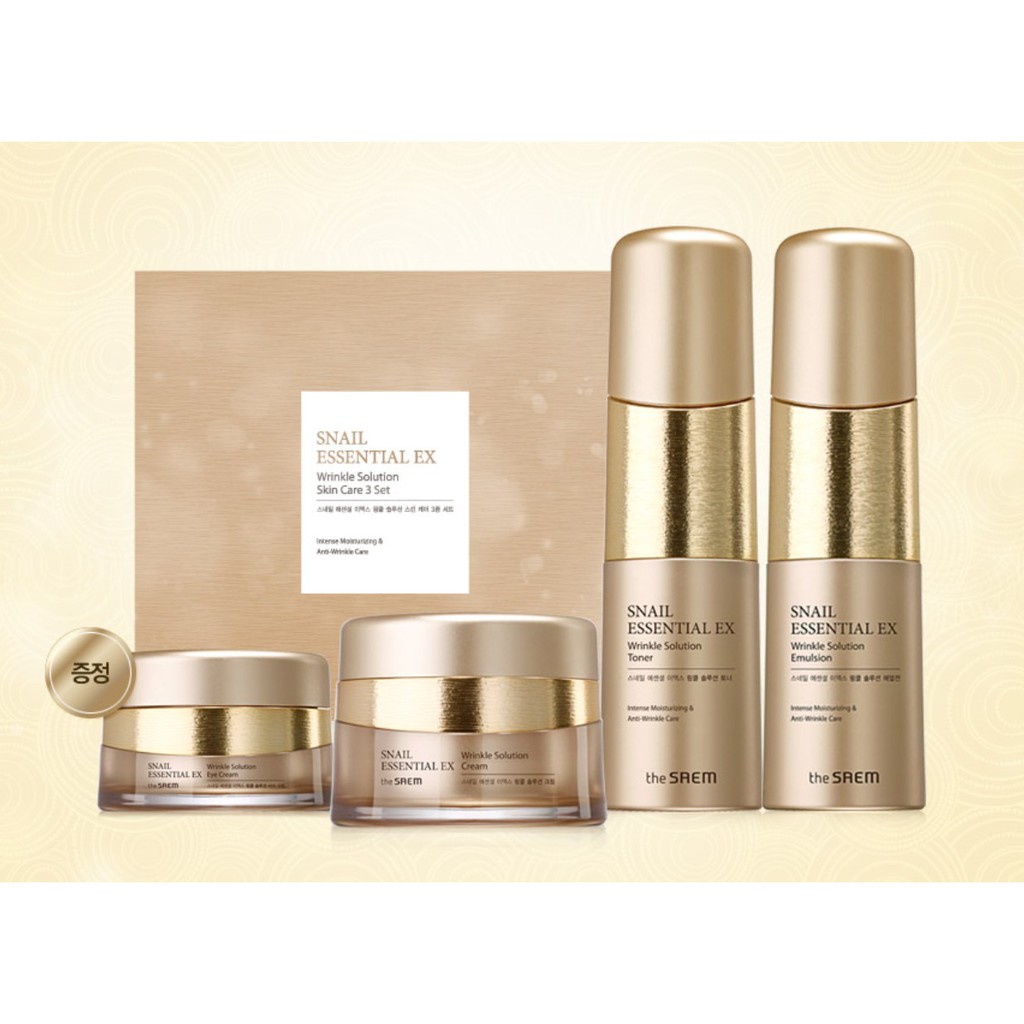 Jual The Saem Snail Essential EX Wrinkle Solution Eye Cream 30ml  Indonesia|Shopee Indonesia