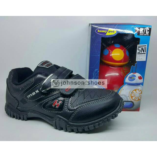 Jual SEPATU SEKOLAH HOMYPED BERHADIAH ROBOT HOMY 77 MAXIMUS 01 BLACK 29-38  Indonesia|Shopee Indonesia
