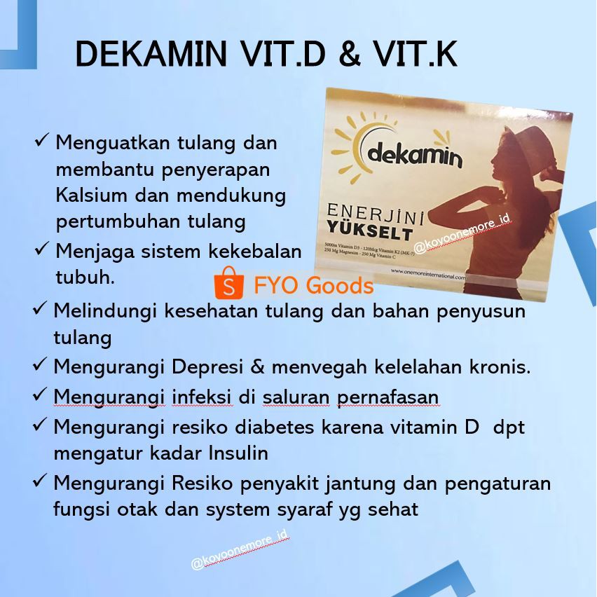 Dekamin Vitamin D &amp; K One More International Painless Night Glu | Shopee  Indonesia