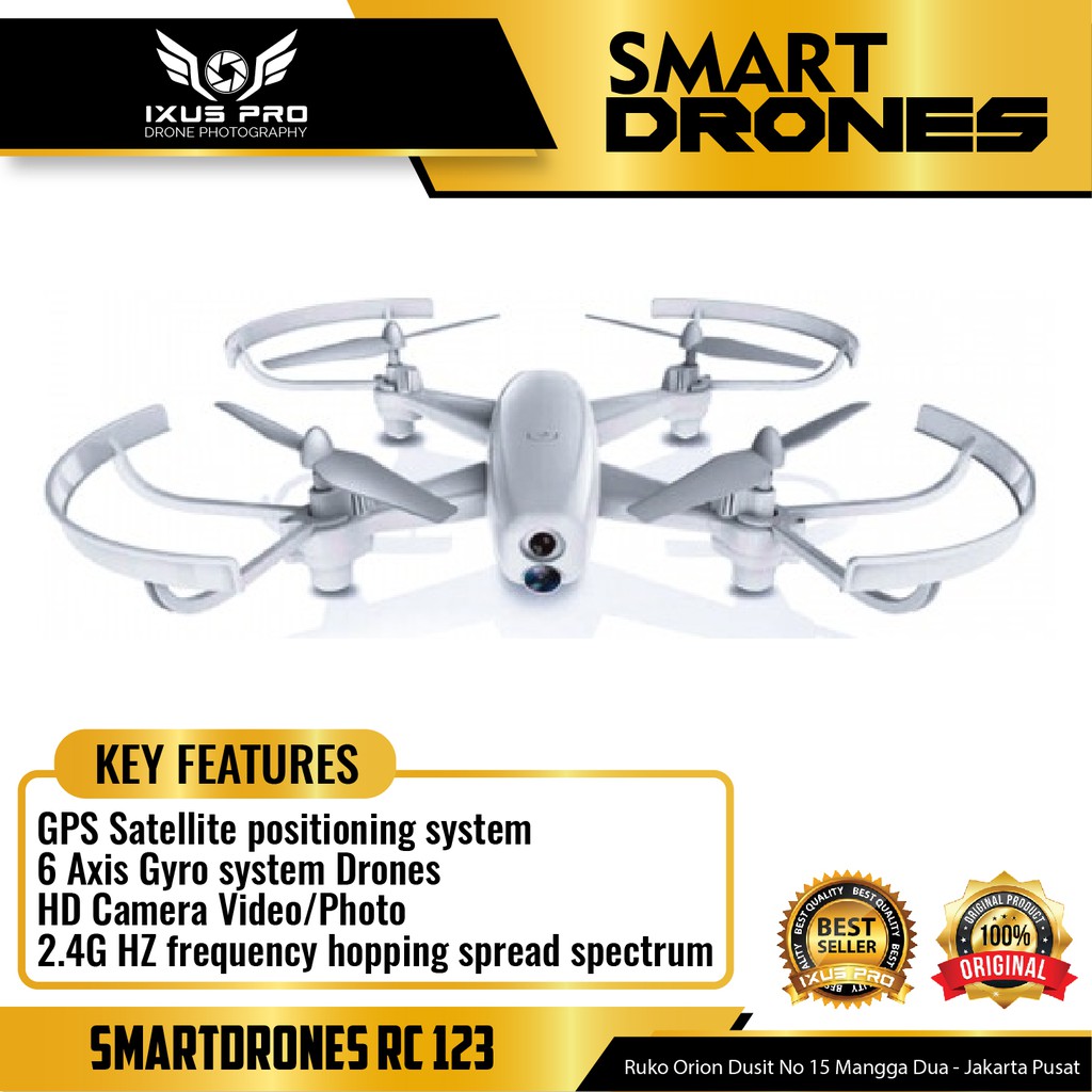 Jual DRONE SMART RC123 6AXIS GYRO 2.4 GHZ/4 CANAIS/720P HD /WIFI CAMERA - RC  123 Indonesia|Shopee Indonesia