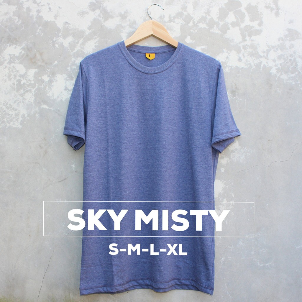 Kedua bahan ini bisa dibilang merupakan jenis bahan kaos yang sangat banyak dicari oleh para produsen kaos. TERMURAH Baju Kaos Polos Pendek Warna Sky Misty Bahan Soft