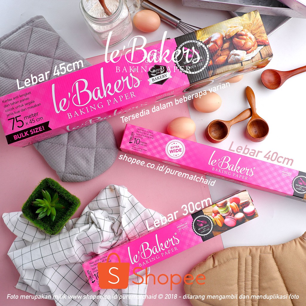 Karena dengan mengoles loyang akan membuat adonan cookies jadi melebar. Baking Paper Le Bakers 40cm X 10m Lebakers Parchment Paper Roll Kertas Baking Roti Gulungan Shopee Indonesia