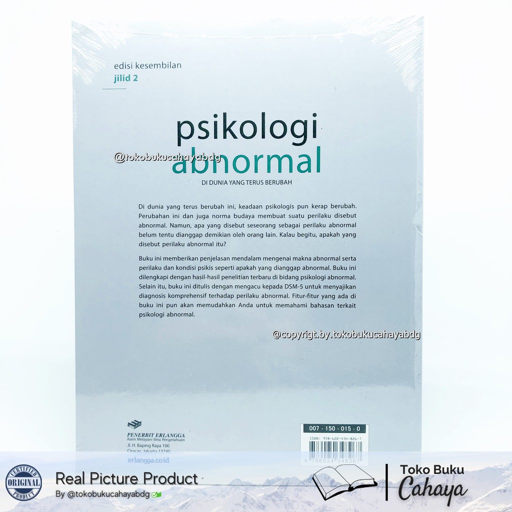 Jual PSIKOLOGI ABNORMAL jilid 2 edisi 9 Erlangga Original 100% | nevid  rathus greene | pisikologi abnorma Indonesia|Shopee Indonesia