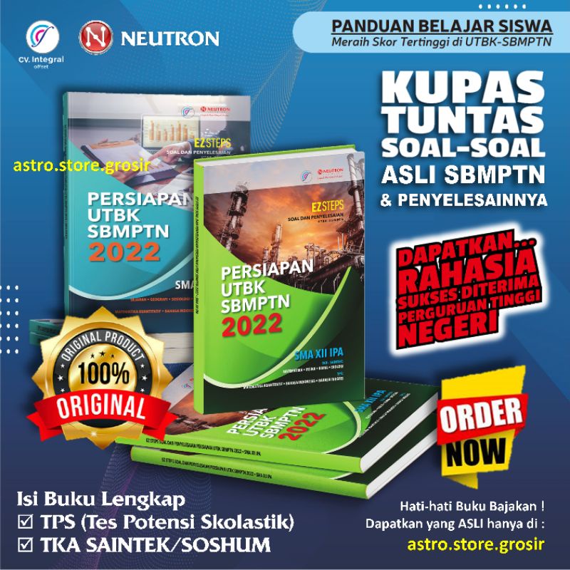 Biaya bimbingan dibedakan menjadi dua paket. Buku Siap Utbk Sbmptn 2022 Bimbel Neutron Original Shopee Indonesia