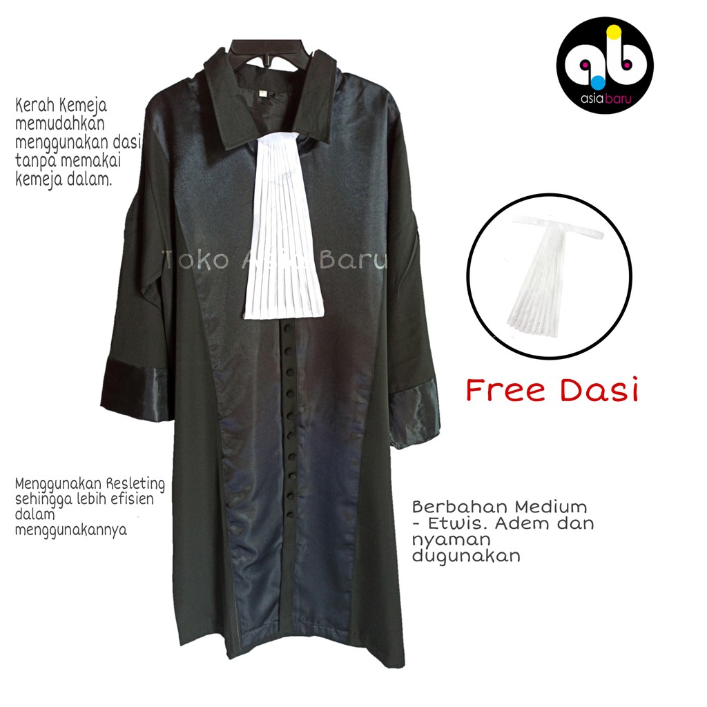 Jual Toga Pengacara Bahan Medium 100% ORIGINAL TERMURAH Indonesia|Shopee  Indonesia