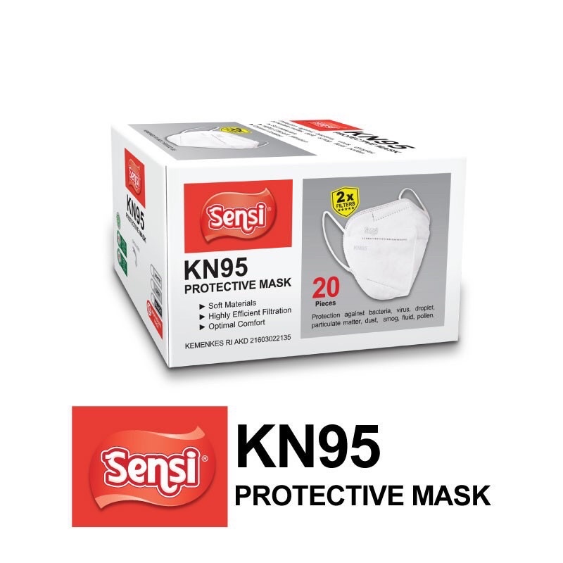 Masker jenis ini mampu menyaring sampai 95% partikel udara, termasuk mencegah masuknya virus dan bakteri. Jual Sensi Kn95 Protective Mask 5 Ply White 20 Masker Medis N95 Indonesia Shopee Indonesia