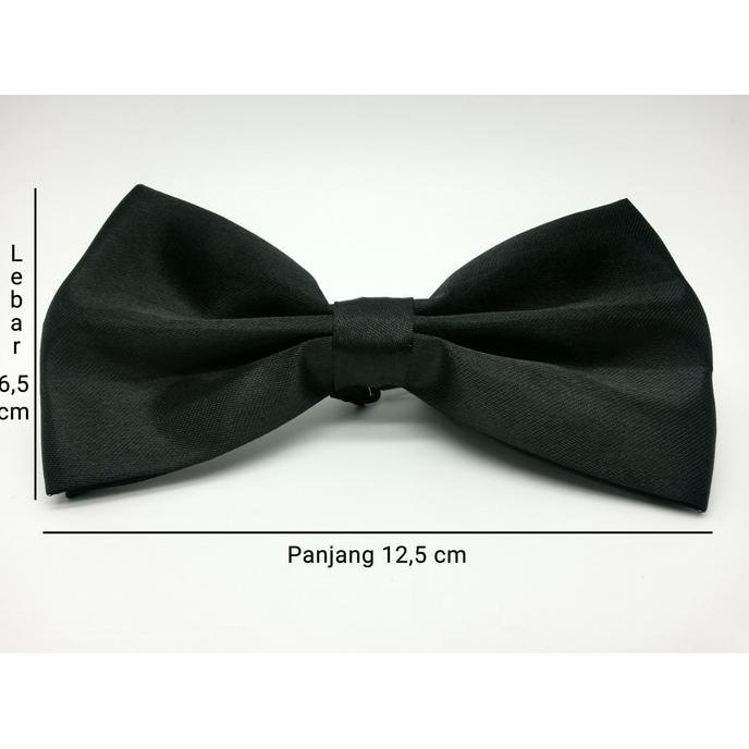 Jual DISKON30% dasi kupu kupu hitam pria dewasa bahan satin dua lapis  premium MURAH Indonesia|Shopee Indonesia