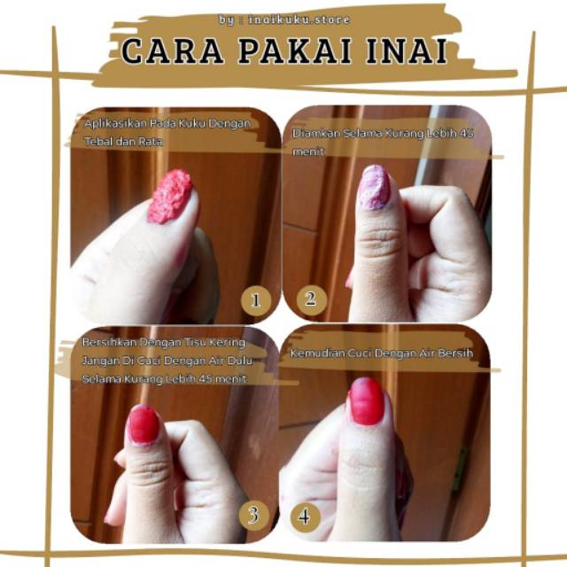 Hukum perempuan yang memakai henna adalah mubah. Inai Kuku Halal Nail Henna Hena Kuku Cantik Awet Tahan Lama Halal Henna Syah Buat Solat Pacar Kuku Shopee Indonesia