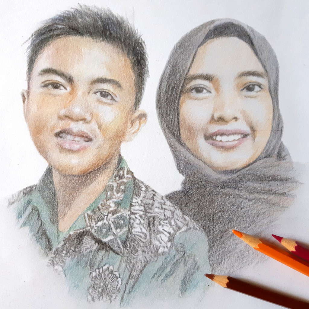 gambar lukis wajah - pensil warna a4 | Shopee Indonesia