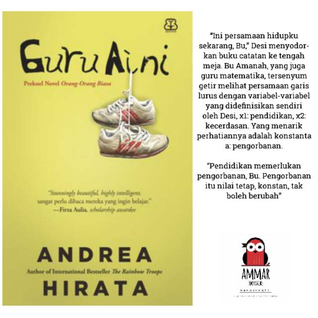 Ia adalah aini, nuraini binti syafrudin, membawa nama ayahnya, syafrudin. Guru Aini Andrea Hirata Shopee Indonesia