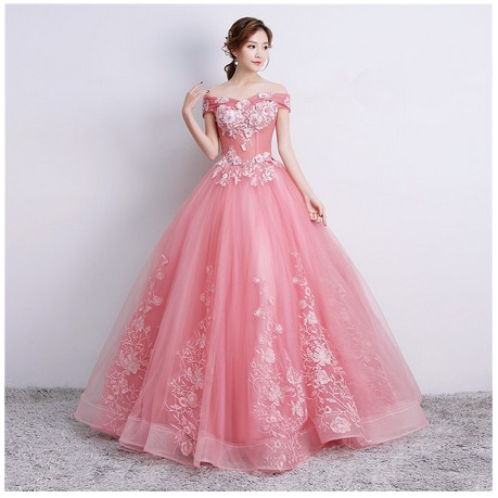 Dress brukat lengan panjang premium import / longdress pesta brokat hitam merah hijau pink fuchia putih / gaun pesta kondangan premium / baju pentas show . Jual Dress Pengantin Mengembang Warna Pink Gaun Pesta Shopee Indonesia