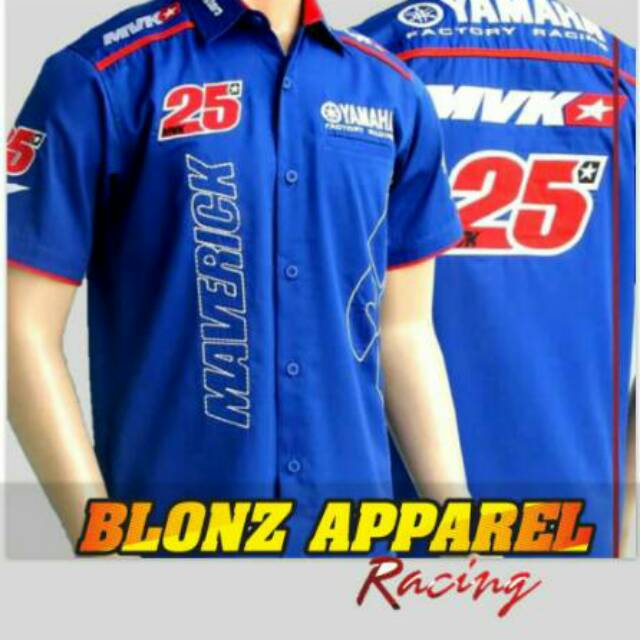 Jual KEMEJA RACING MOTOGP YAMAHA VINALES 25 Indonesia|Shopee Indonesia