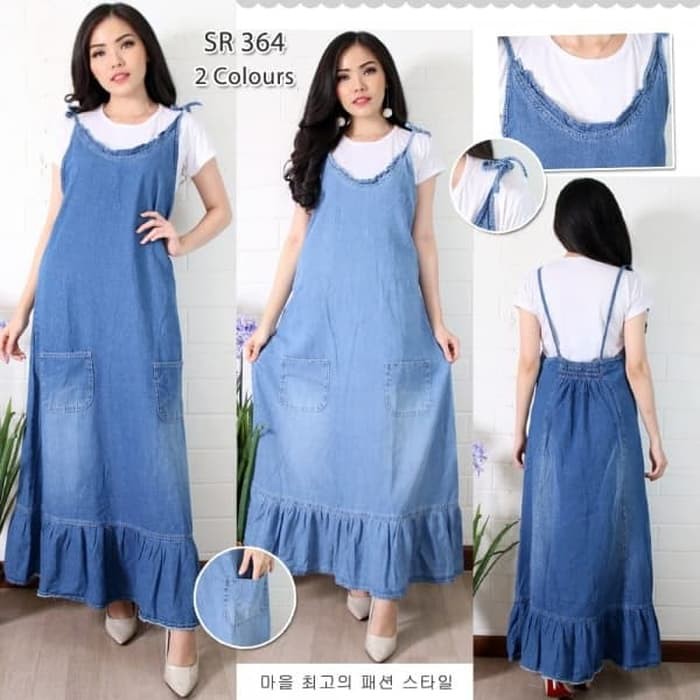 11+ rok tutu anak, trend saat ini. Baju Overall Jumpsuit Wearpack Dress Rok Panjang Planner Bahan Jeans Shopee Indonesia