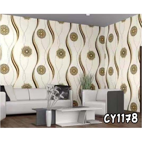 Cek harga wallpaper dinding motif classic gold di priceza.co.id. Jual Wallpaper Dinding Stiker Wallstiker Motif Cy1178 Shopee Indonesia