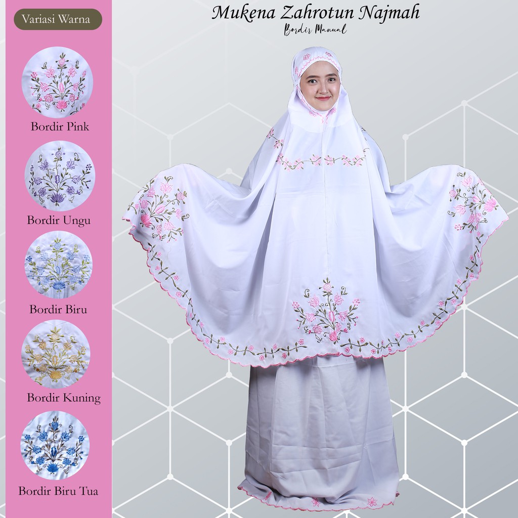 Motif bunga bordir terbaru, motif bordir bunga setangkai, kumpulan gambar motif bordir, motif bordir pinggiran, gambar motif bordir manual, . Mukena Bordir Manual Motif Bunga Alamanda Shopee Indonesia