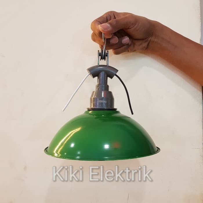 Kap Lampu Gantung WD Mini Hijau Diameter 18,5 cm + Fitting E27 (ulir) |  Shopee Indonesia