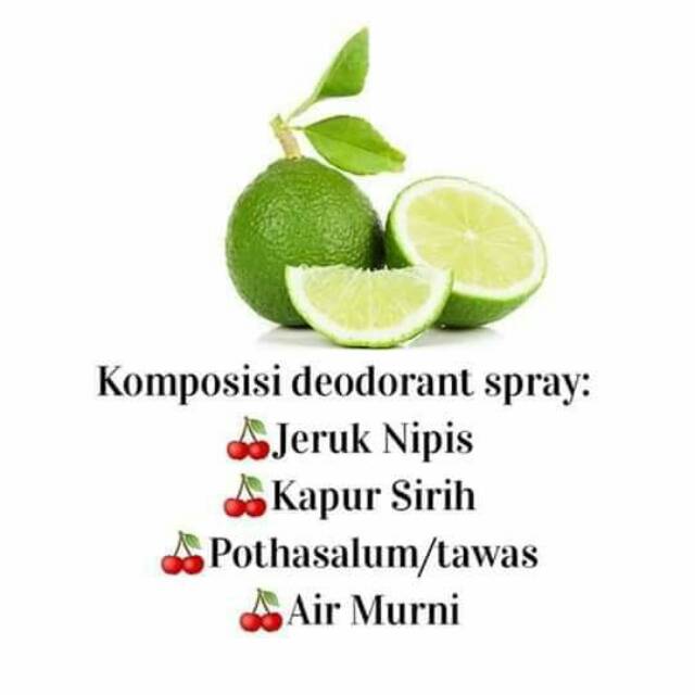 Deodoran spray obat bau badan kaki tawas cair ekstrak jeruk nipis kapur  sirih Ampuh Herbal 100% BPOM | Shopee Indonesia