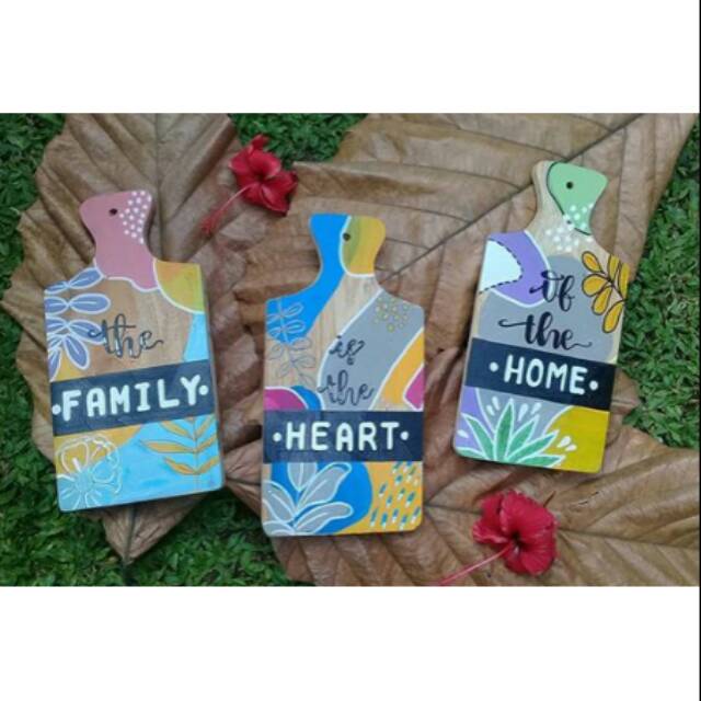 lukisan bunga pada talenan gambar menghias talenan. 1 Set Talenan Kayu Lukis Hiasan Dinding Walldecor Shopee Indonesia