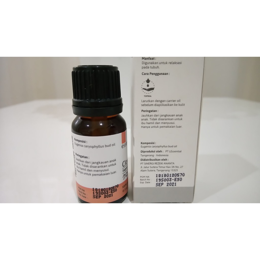Tanpa uji test pada hewan. Essenzo Essential Oil Clove Bud 10 Ml Mengurangi Sakit Gigi Gusi Shopee Indonesia