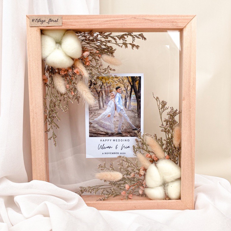 Quick guide to box frame types >. 3d Floating Frame 8r Dried Flower In Frame Double Akrilik Bunga Kering Di Pigora Free Box Shopee Indonesia